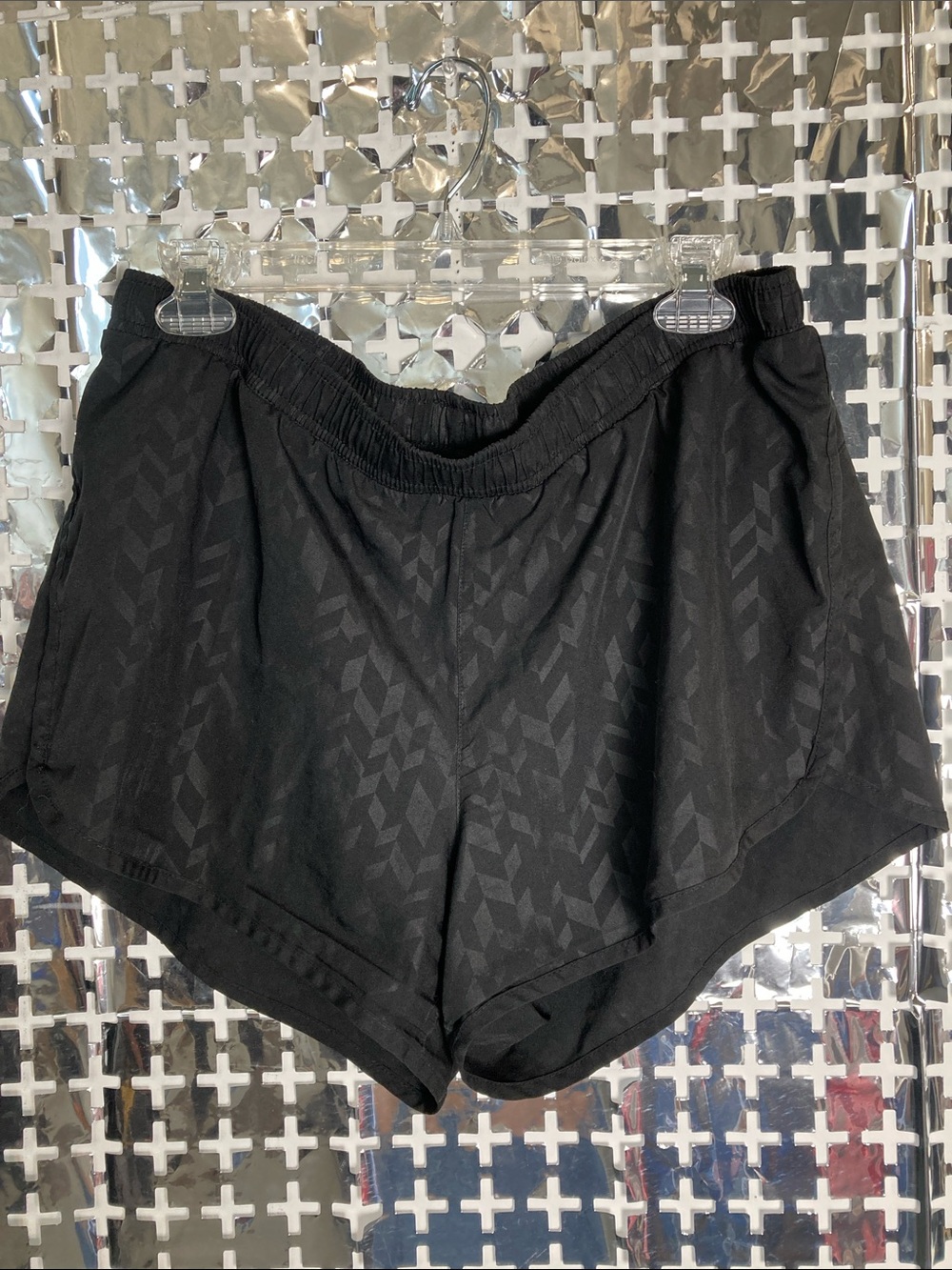 Old Navy Black Athletic Shorts with Subtle Geometric Texture
